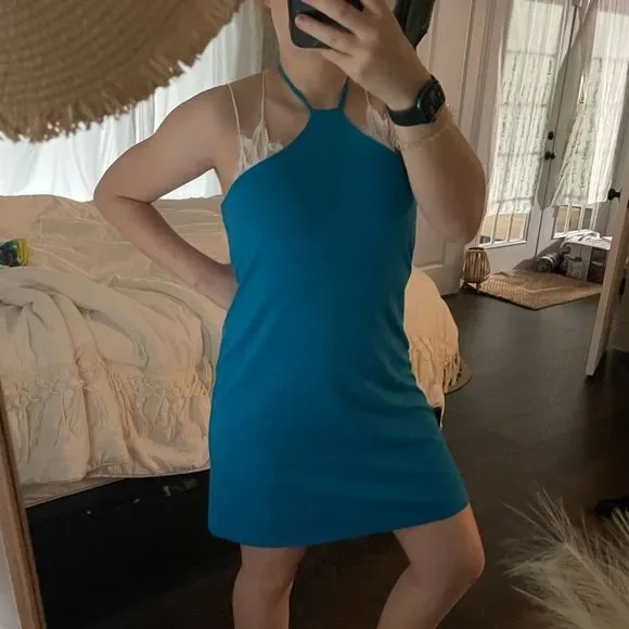 Susana Monaco | Dresses | Susanamonacoblue Halter Dress | Poshmark